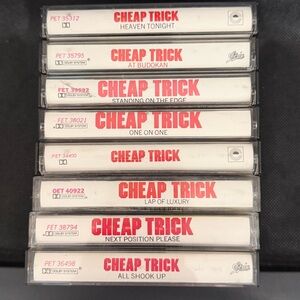 Vintage 80’s cassette tapes- CheapTrick - set of 8 Tapes